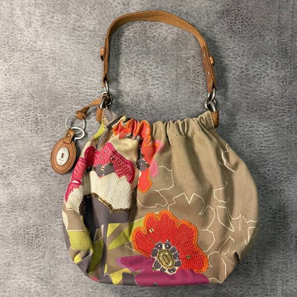 Fossil Handbags - Vintage Fossil Embroidered Floral Bag